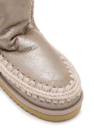 Detail View - Click To Enlarge - MOU - Eskimo 18 Sashiko Back Panel Leather Boots