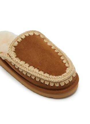 Detail View - Click To Enlarge - MOU - Eskmo Suede Slipper Mules