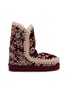 MOU Eskimo 24 Sashiko Floral Embroidered Velvet Boots