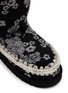 Detail View - Click To Enlarge - MOU - Eskimo 24 Sashiko Floral Embroidered Velvet Boots
