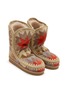 Detail View - Click To Enlarge - MOU - Eskimo 24 Quilted Panel Embroidered Suede Boots