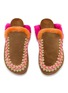 Detail View - Click To Enlarge - MOU - Winter Bio Overstitch Suede Mules