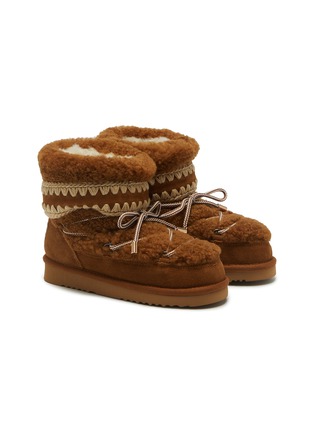 Figure View - Click To Enlarge - MOU - Eskmo 18 Curly Shearling Ankle Boots