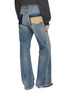 Back View - Click To Enlarge - MIHARA YASUHIRO - Label Detail Flared Light Wash Jeans