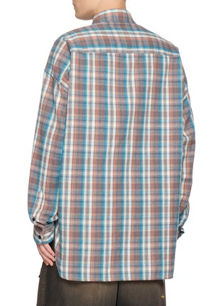 Back View - Click To Enlarge - MIHARA YASUHIRO - Bird Embroidered Check Shirt