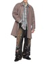 Figure View - Click To Enlarge - MIHARA YASUHIRO - Bird Embroidered Check Shirt