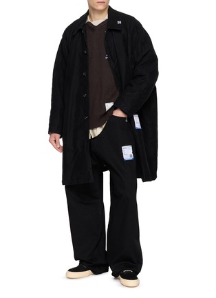 Figure View - Click To Enlarge - MIHARA YASUHIRO - Triple Layered Collared Sweater