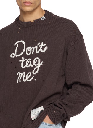  - MIHARA YASUHIRO - Lettered Distressed Knit Sweater