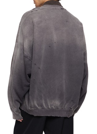 Back View - Click To Enlarge - MIHARA YASUHIRO - Combined Knit Sweatshirt