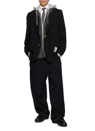 Figure View - Click To Enlarge - MIHARA YASUHIRO - Three Layered Single Breasted Blazer