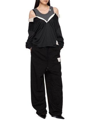 Figure View - Click To Enlarge - MIHARA YASUHIRO - Combined Denim Sweatpants