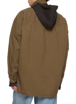 Back View - Click To Enlarge - MIHARA YASUHIRO - Layered Hoodie Detail Shirt