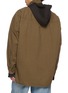 Back View - Click To Enlarge - MIHARA YASUHIRO - Layered Hoodie Detail Shirt