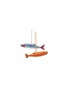 STUDIO THIE Sardine Fish Pair Embroidered Ornament - Set of 2