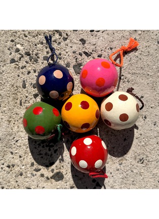 Detail View - Click To Enlarge - STUDIO THIE - Polka Dot Papier Mache Bauble Ornament