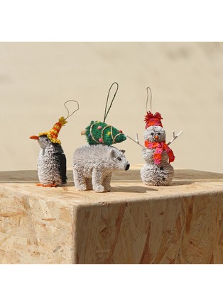 Detail View - Click To Enlarge - STUDIO THIE - Bristle Snowman Ornament