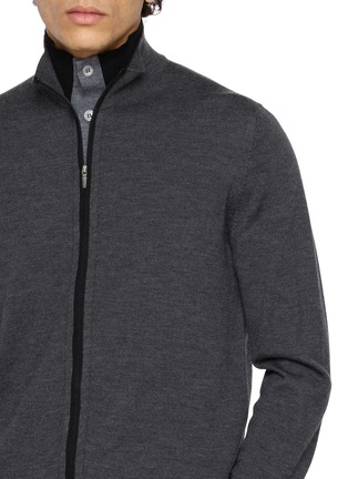  - EQUIL - Double-Placket Zip-Up Cardigan