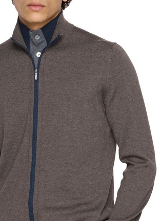  - EQUIL - Double-Placket Zip-Up Cardigan