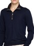  - EQUIL - Layered Quarter Zip Collar Sweater