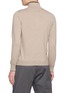 Back View - Click To Enlarge - EQUIL - Layered Quarter Zip Collar Sweater