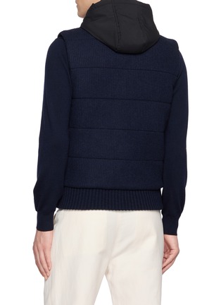 Back View - Click To Enlarge - EQUIL - Ribbed Knit Hooded Vest