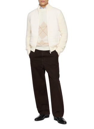 Figure View - Click To Enlarge - EQUIL - Padded Knit-Sleeve Zip-Up Jacket