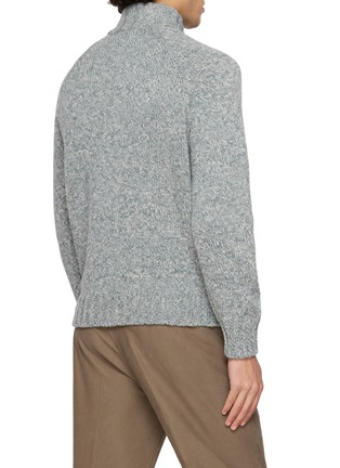 Back View - Click To Enlarge - EQUIL - Marled Half-Zip Knit Sweater
