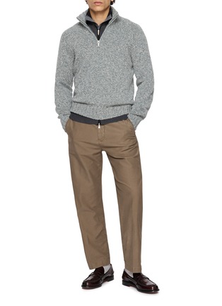Figure View - Click To Enlarge - EQUIL - Marled Half-Zip Knit Sweater