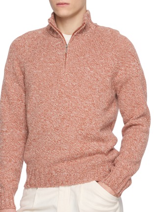  - EQUIL - Quarter Zip Marled Wool Sweater