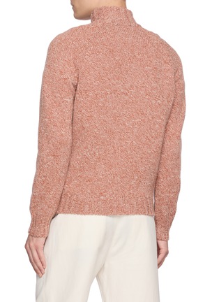 Back View - Click To Enlarge - EQUIL - Quarter Zip Marled Wool Sweater