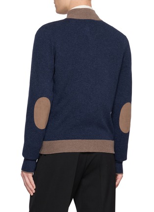 Back View - Click To Enlarge - EQUIL - Contrast Trim Zip Up Knit Cardigan