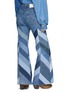 Back View - Click To Enlarge - E.L.V. DENIM - Farrah Chevron Patchwork Flared Jeans