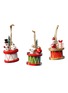 PFAFF Festive Scene Wooden Drum Hanging Ornament Set