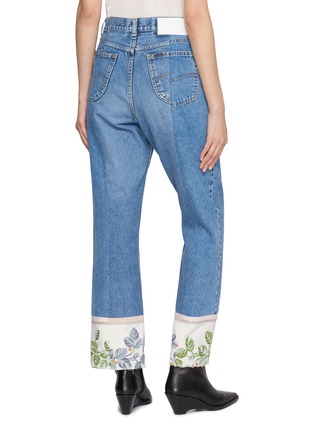 Back View - Click To Enlarge - E.L.V. DENIM - Audrey Printed Cuffs Denim Jeans
