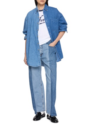 Figure View - Click To Enlarge - E.L.V. DENIM - Two Tone Boyfriend Jeans