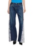 E.L.V. DENIM Freya Contrast Panel Wide Leg Jeans