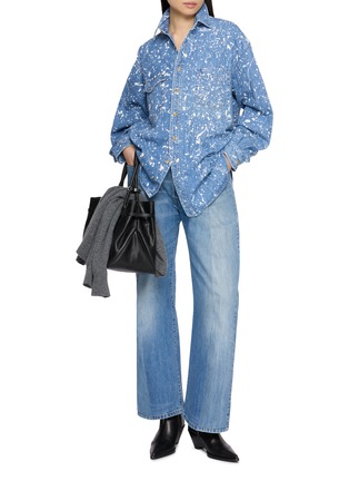 Figure View - Click To Enlarge - E.L.V. DENIM - Paint Splatter Denim Shirt