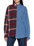 E.L.V. DENIM Martha Contrast Patchwork Shirt