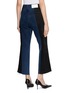 Back View - Click To Enlarge - E.L.V. DENIM - Contrast Two-Tone Flared Denim Jeans