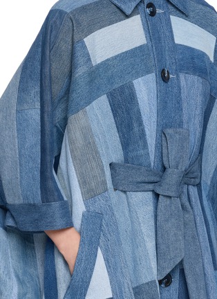  - E.L.V. DENIM - Celeste Belted Patchwork Denim Coat
