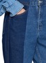  - E.L.V. DENIM - Two Tone Raw Hem Flared Jeans