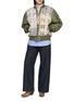 Figure View - Click To Enlarge - E.L.V. DENIM - Rio Patterned Panel Bomber Jacket