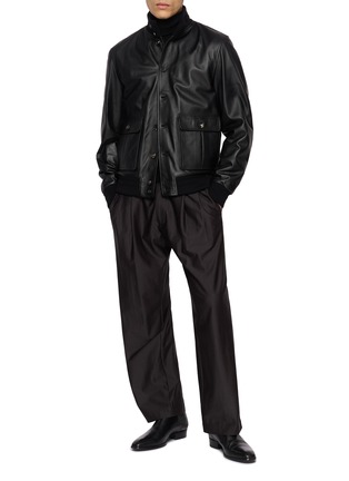 Figure View - Click To Enlarge - VALSTAR - Valstarino High Neck Leather Jacket