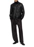 Figure View - Click To Enlarge - VALSTAR - Valstarino High Neck Leather Jacket