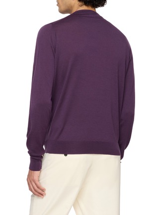 Back View - Click To Enlarge - JOHN SMEDLEY - Easy Fit Merino Wool Crewneck Sweater