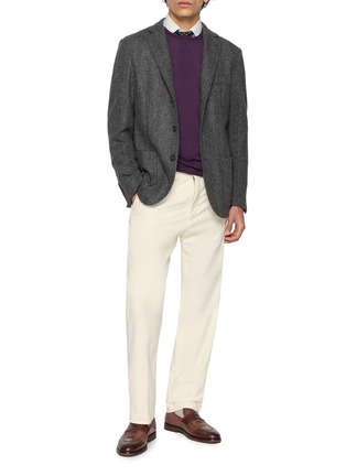 Figure View - Click To Enlarge - JOHN SMEDLEY - Easy Fit Merino Wool Crewneck Sweater