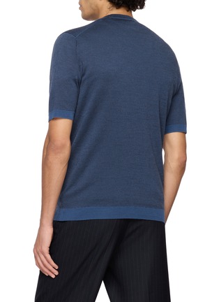 Back View - Click To Enlarge - JOHN SMEDLEY - Standard Fit Merino Wool T-Shirt
