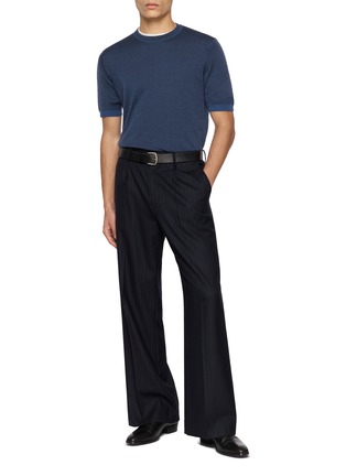 Figure View - Click To Enlarge - JOHN SMEDLEY - Standard Fit Merino Wool T-Shirt