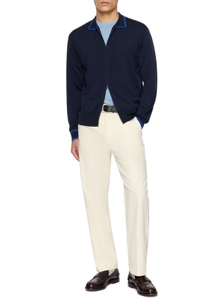 Figure View - Click To Enlarge - JOHN SMEDLEY - Standard Fit Merino Wool Cardigan