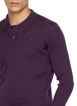  - JOHN SMEDLEY - Standard Fit Merino Wool Cable Polo
